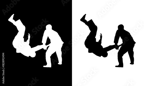 silhouette of wrestling people with different position vector illustration, wrestling silhouette vector, black, man, women, art, design, symbol, icon, wrestling logo, silhouette, vector, people, sport