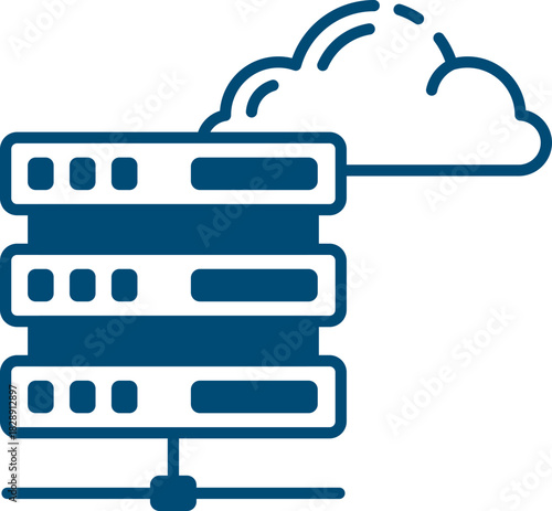 Cloud Data Storage Icon