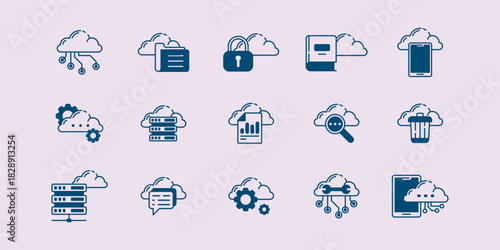 Cloud Data Storage Icon