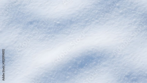 Soft white snow surface texture with subtle sparkle, cool blue tone highlights