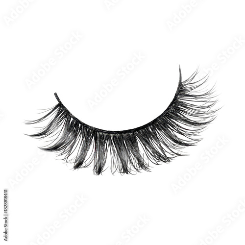 Long and luxurious false eyelashes displayed on a white background, perfect for enhancing natural beauty and makeup looks