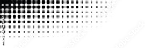 Dotted gradient halftone background. Horizontal seamless dots pattern in pop art style. Abstract modern stylish texture. Vector eps10