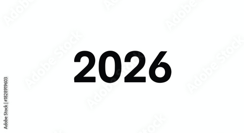 2026 Year - Mark the Future A Simple Illustration for Projects and Designs Focusing on the Coming Year