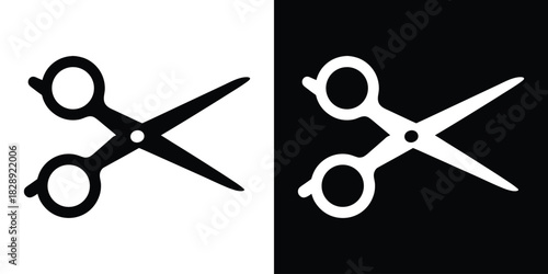 hair scissors silhouette vector, scissors icon