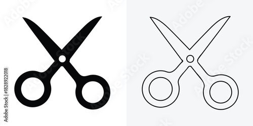hair scissors silhouette vector, scissors icon