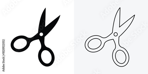 hair scissors silhouette vector, scissors icon