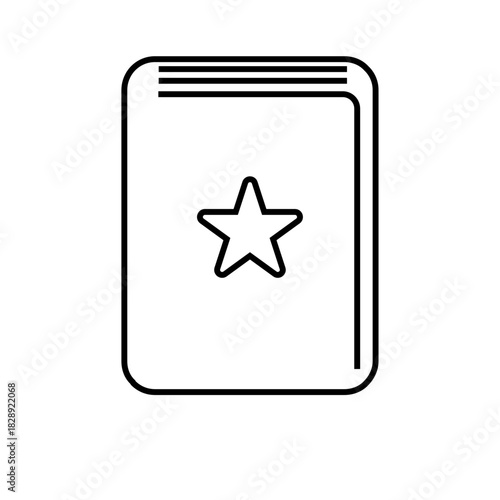Book star favorite bookmark education icon vector for apps