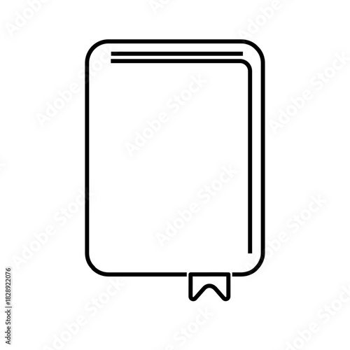Book cover bookmark reading education outline icon vector design
