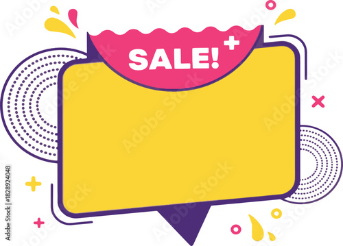 modern empty speech bubble chat box