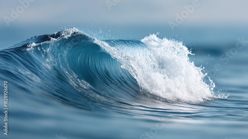 Wallpaper Mural Close-Up of a Beautiful Ocean Wave Crashing with Dramatic Splash Under Soft Natural Light on a Bright Sunny Day in a Serene Coastal Environment Torontodigital.ca