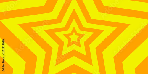 Abstract star-shaped design with bold yellow and orange layers. Perfect for festive backgrounds, creative projects, children’s themes, and vibrant graphic compositions.