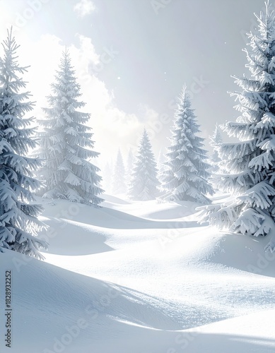 A clean minimalist winter background with soft snow textures, perfect for modern holiday card designs.