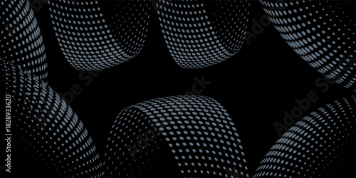 A modern and beautiful abstract vector banner with wavy gray lines. Vector illustration. eps 10