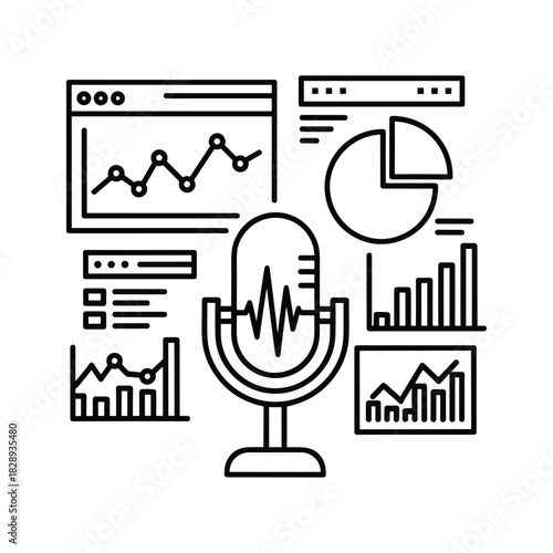 Cybersecurity dashboard icon showing access pattern anomaly detection