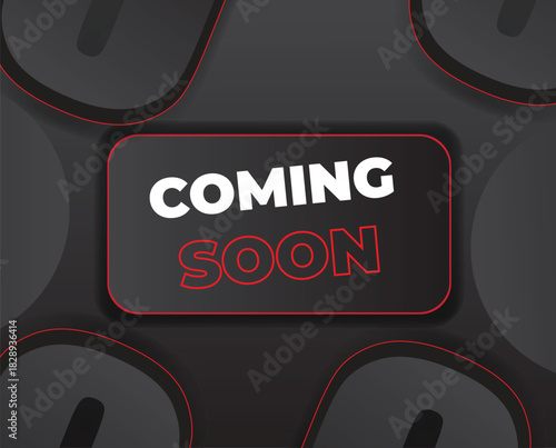 Coming soon text promotion announcement  new product release early coming soon adhesive template