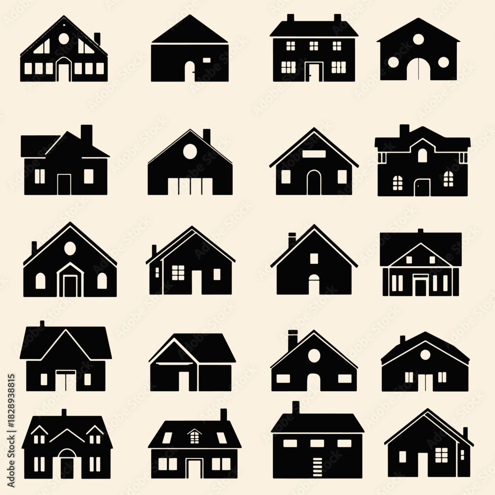 Naklejka premium Real Estate Home Symbols Set