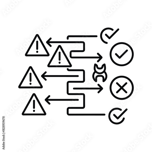 Workflow evaluation with warning alerts and decision outcomes