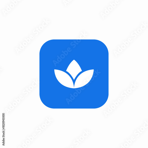 plant lotus icon sign vector
