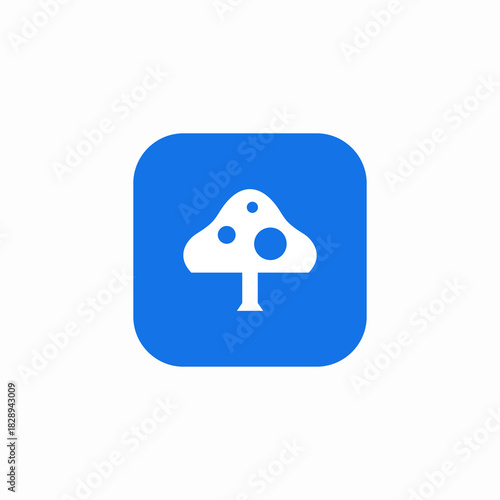 plant mushroom icon sign vector