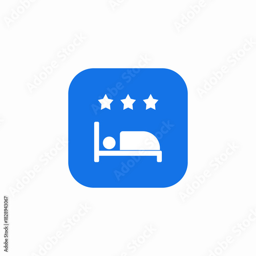 quality hotel accommodation icon sign vector