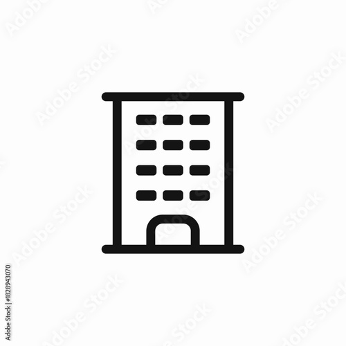 public building icon sign vector