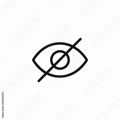 restricted view icon sign vector