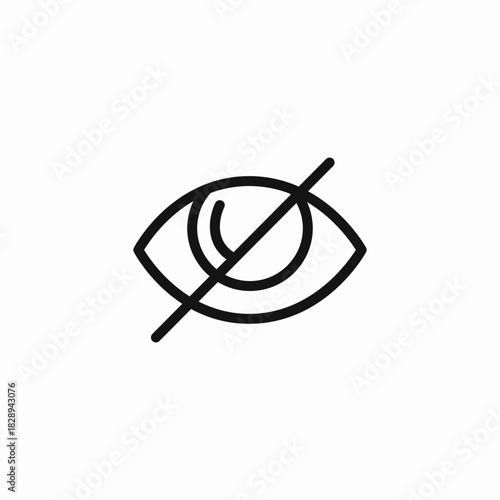 restrict view icon sign vector