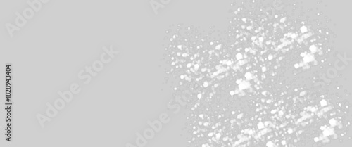 Vector heavy snowfall, snowflakes in different shapes and forms. Snow flakes, snow background. Falling Christmasblack and white background