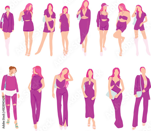 Collection of Fashionable Women Poses