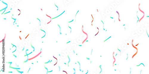 Abstract colorful confetti on transparent background