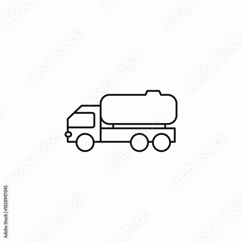 tanker truck icon sign vector