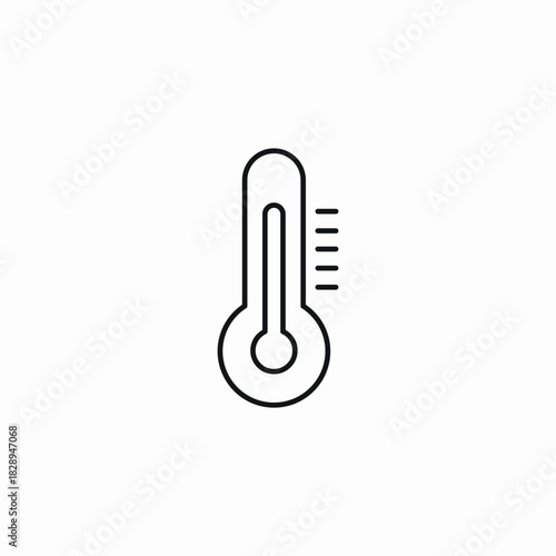 thermometer part icon sign vector