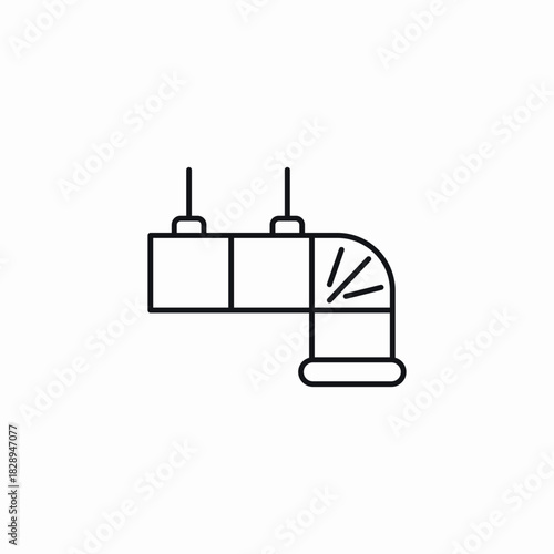 ventilation system icon sign vector