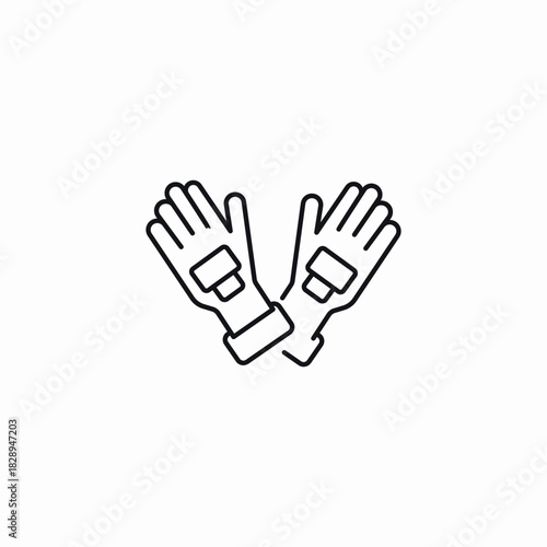 work gloves icon sign vector