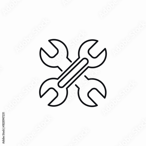 wrench tools icon sign vector