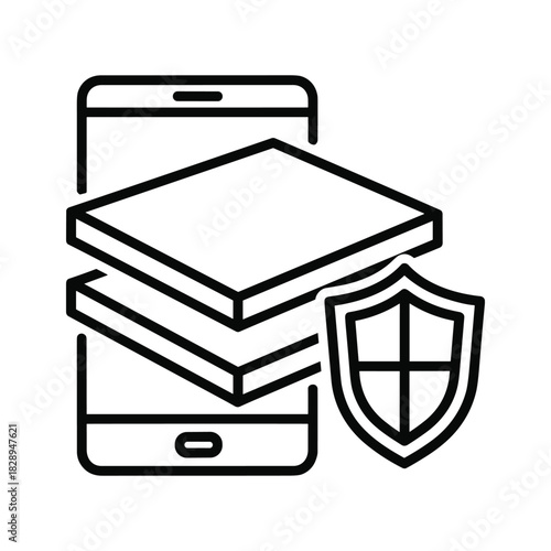 Mobile application layer security and data protection icon