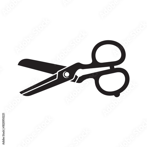 Scissors icon in simple flat vector design a cutting tool for art and craft projects isolated on white background