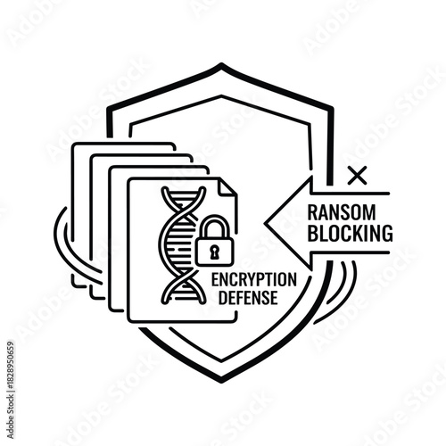 Ransomware blocking and encryption defense for digital data security