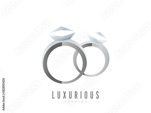 Elegant Luxurious Diamond Rings for Couples Design