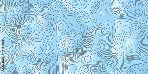 Soft blue abstract topographic contour pattern with smooth flowing lines, organic shapes, and modern minimalist style, ideal for backgrounds, maps, branding, and contemporary graphic design.