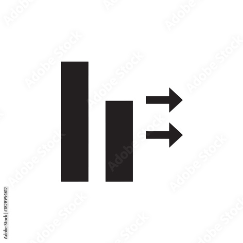 Data compression icon simple flat vector glyph for user interface design isolated on white background