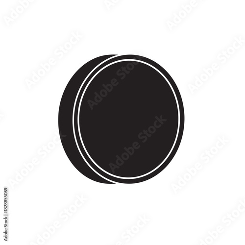 Simple eclipse icon flat vector glyph design isolated on white background