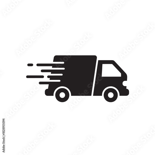 Delivery truck icon fast shipping vector illustration isolated on white background for web and app design