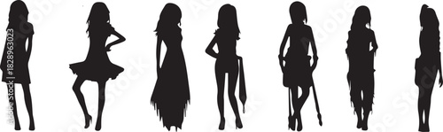Diverse Female Figure Silhouettes Collection