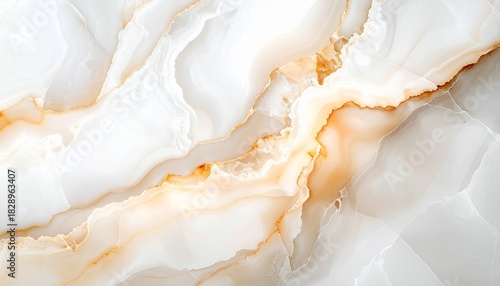 Abstract White and Gold Marble Texture Background for Wallpapers and Design Elements.