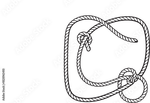 vector rope with knot