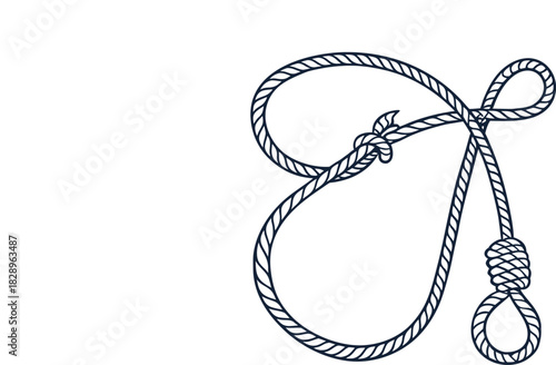 vector illustration of a rope