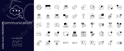 Communication Duotone Editable Icons set