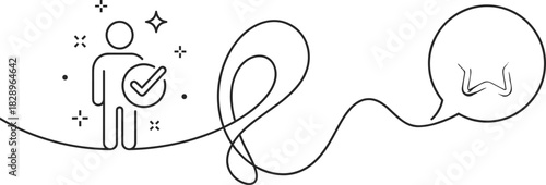 Line illustration of human validation, sensory perception, olfaction, decision-making, communication, vector, flat, minimal, black, white, yellow