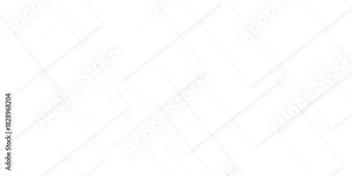 Abstract White geometric overlapping square pattern. Square shape with soft shadows as pattern. space futuristic design concept. Geometric white paper texture background.